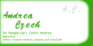 andrea czech business card